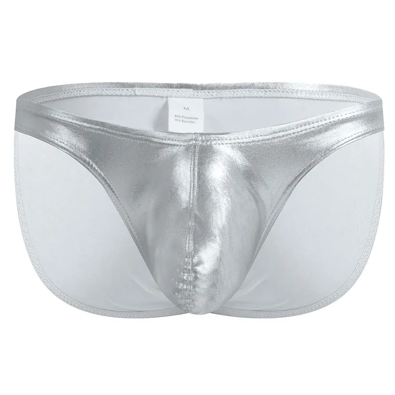Men's Fashion Low Waist Imitation Leather Briefs with U Convex Pouch Sexy Underwear Lingerie 3PCS/2PCS/1PC Set — image 23