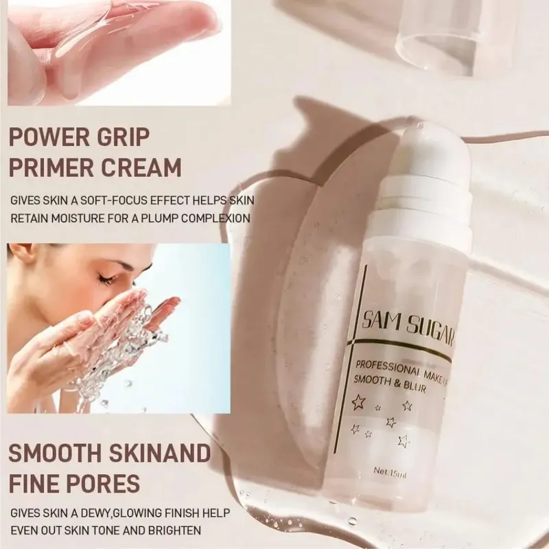Σετ βάσης μακιγιάζ με 15ml Primer 30ml Matte Foundation 5g Loose Powder Puff για λεία και άψογη επιδερμίδα Μακριά ρούχα