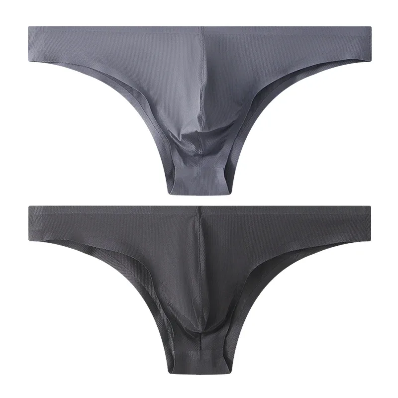 Half Hip Small Triangle Men's Underwear Low Waist Sexy Young Men Ice Silk Seamless Briefs Summer Lightweight Breathable Panties — image 22