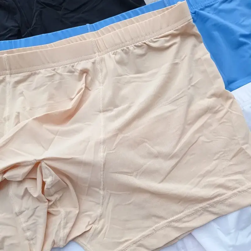 Sexy Elephant Nose Boxers Men's Transparent Bulge Penis Pouch Gay Underwear Men Ultra-thin Ice Silk Panties Fetish Boxershorts — image 16