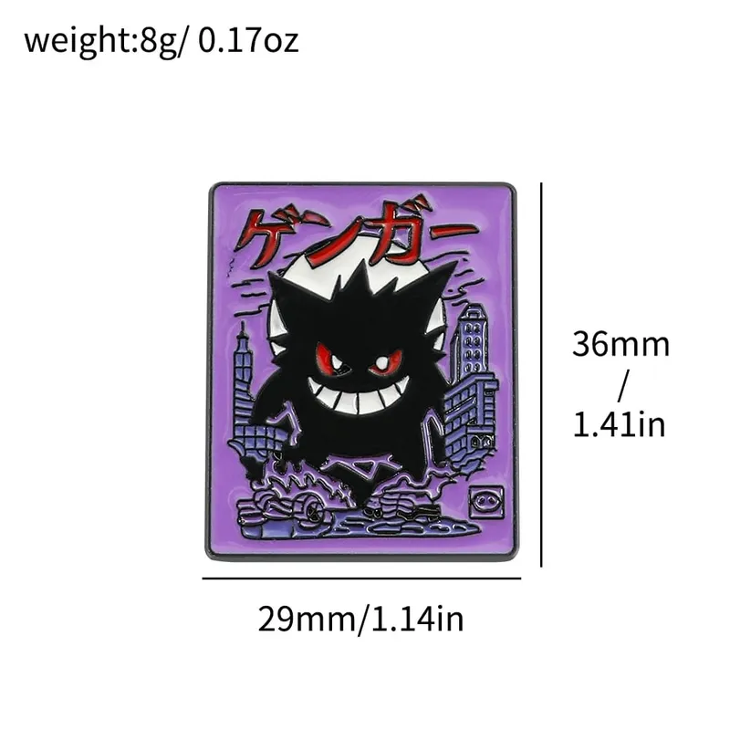 סיכות קריקטורה Gengar אנימה אמייל סיכות דש עבור אביזרי תרמיל אוסף אוסף סיכות תכשיטים — image 9