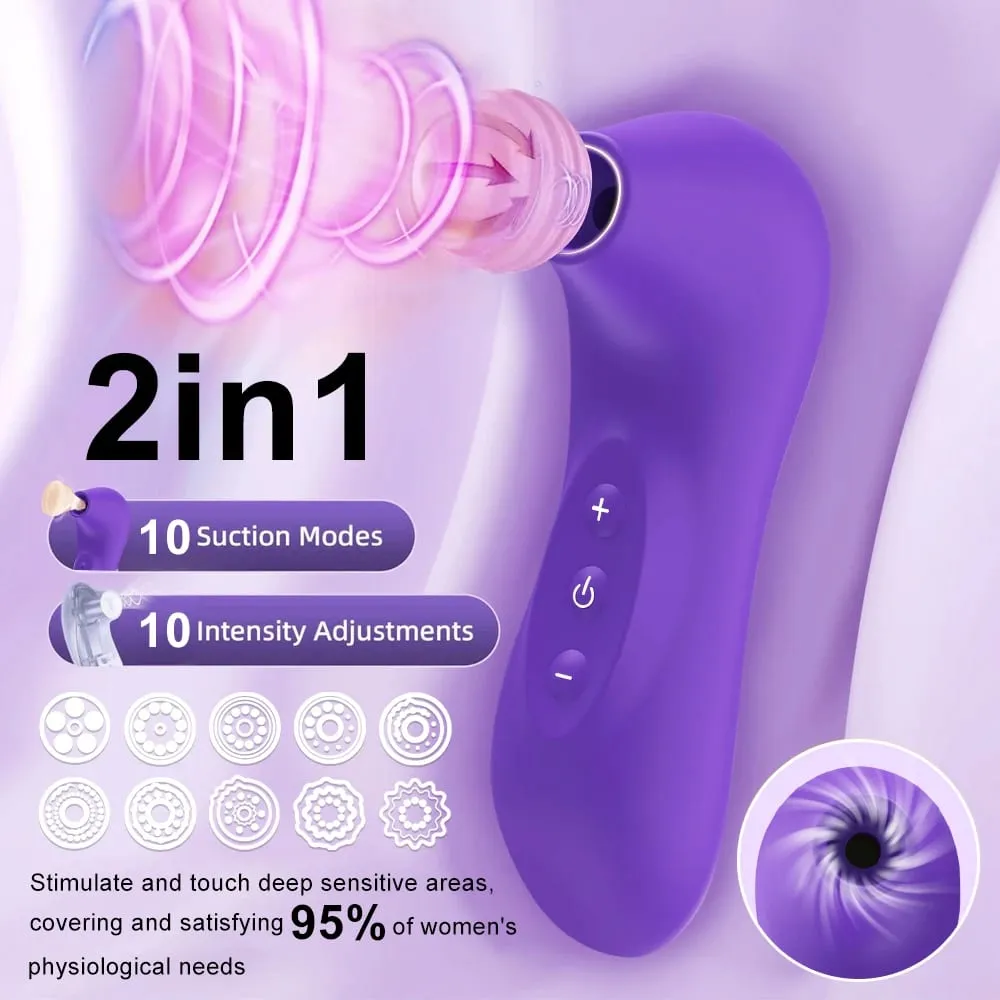 דגדגן פראייר רטט חזק פטמה דגדגן ממריץ לעיסוי 10 מצבים מציצה אוראלית צעצועי מין לנשים אוננות