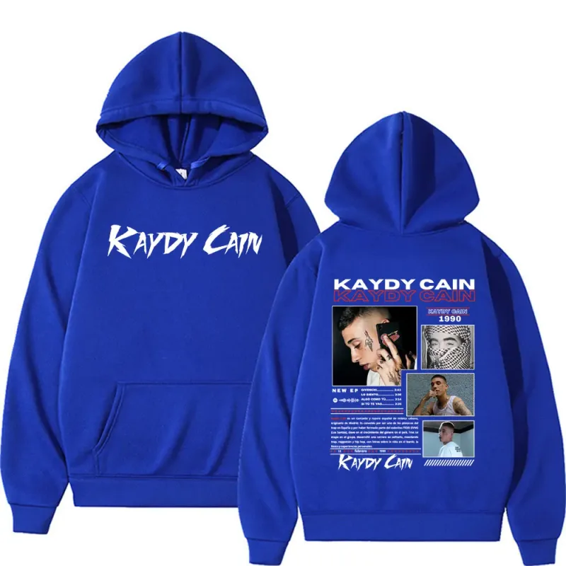 Rapper Kaydy Cain Album 2026 Graphic Hoodies Men Women Fashion Vintage High Street Oversized Loose Bodywarmer Hooded Sweatshirts