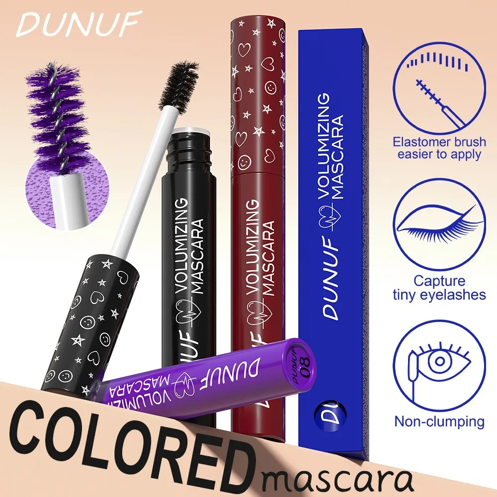 Colorful Eyelash Mascara 5D Silk Fiber Volume Curling Lengthening EyeLashes Extension Purple Blue White Waterproof Eye Makeup — image 6