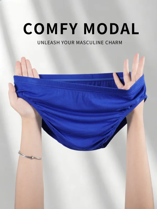 Men's Modal Ultra Thin Bare Feel Briefs, Low Rise High Elastic Breathable 3D Convex Pouch Underwear — image 32