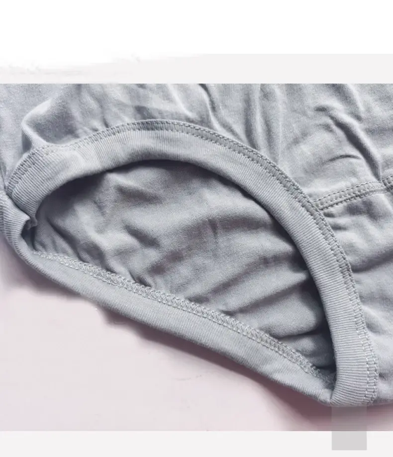 1pcs 100% Cotton Briefs Mens Comfortable Underpants Four Season Man Large Size Ventilate Underwear Male High Waist Panties Short — image 8