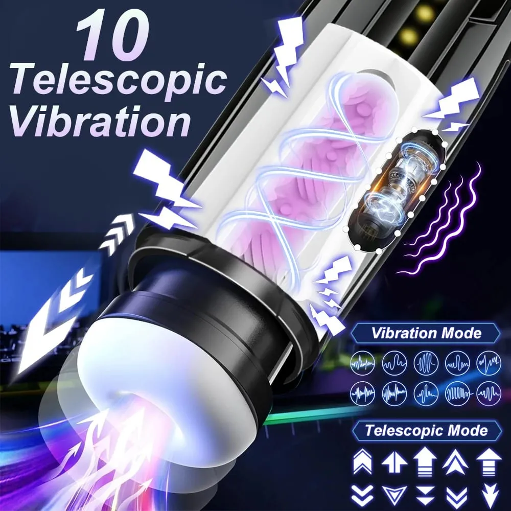 Electric 10 Frequency Telescopic Summing Vibration Massagator Training Masturbator Masturbator ανδρικού πέους