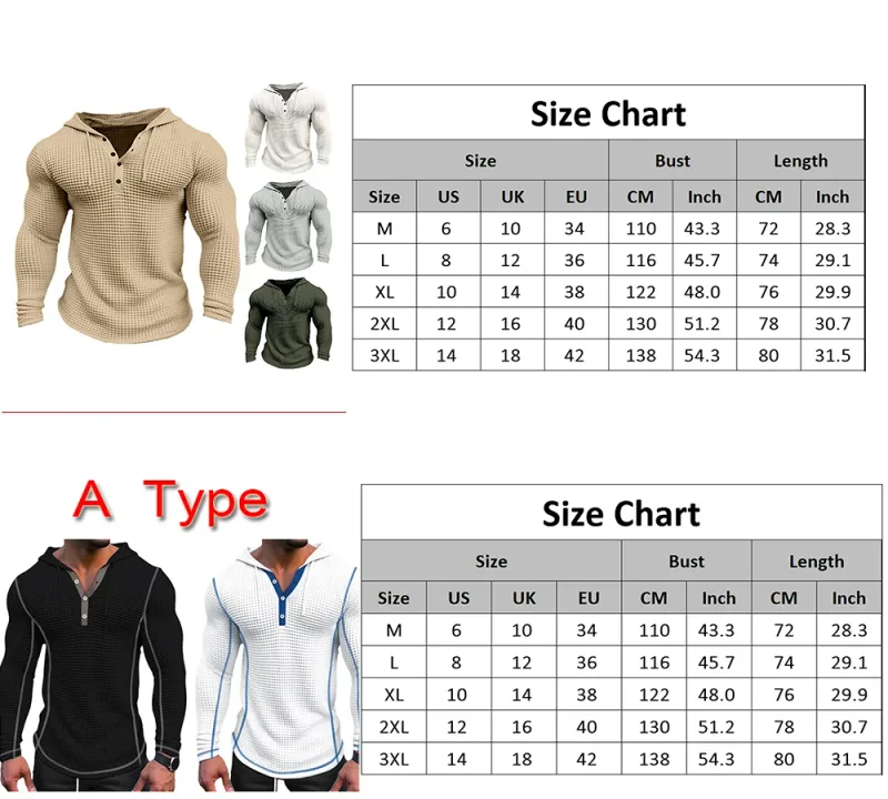Camiseta de manga larga ajustada de Color sólido para primavera, Top deportivo transpirable con capucha para hombre, camisa informal de manga larga de algodón Waffle