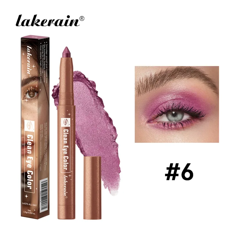 12Colors Metallic Eyeshadow Pencil Glitter Silkworm Liner Pen Highlighter μακράς διάρκειας Χρυσό Μπλε Κρέμα Μακιγιάζ για σκιές ματιών Stick