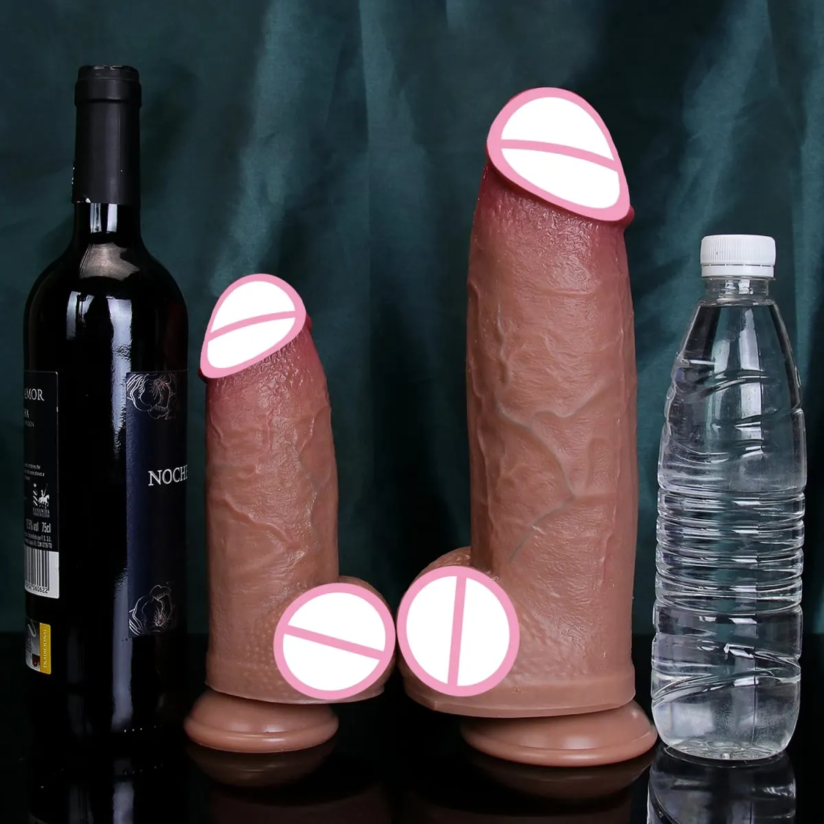 Μαλακό ρεαλιστικό τεράστιο χοντρό δέρμα Dildo Βεντούζα σιλικόνης Μεγάλο πέος Πρωκτικό παιχνίδι σεξ για Γυναίκα Άνδρας Ζευγάρια Κόκορας Αυνανισμού — image 3