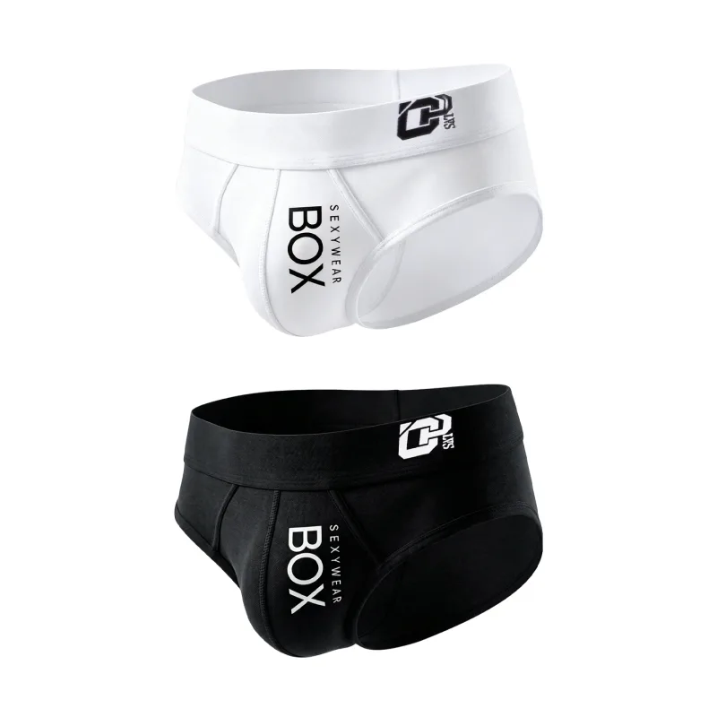 1/2Pcs High Quality Low Waist Sexy Mens Underwear Briefs Letter Print Men's Lingerie Cotton Men's Briefs Bikini Man Underpants
