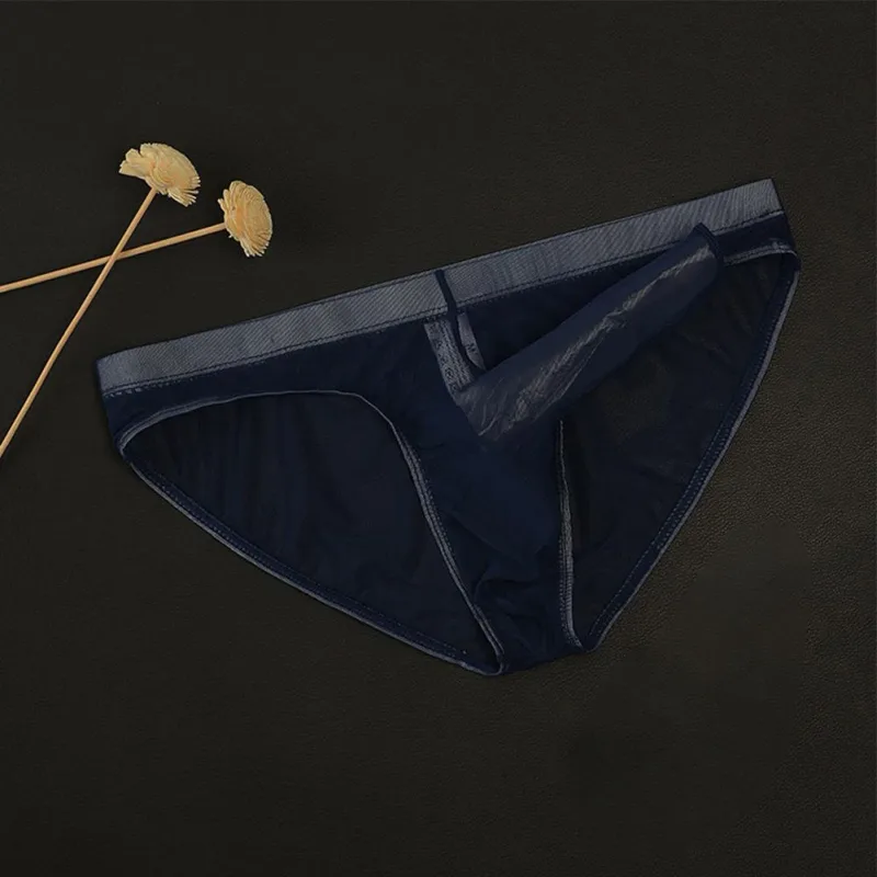Ropa interior para hombre, calzoncillos transparentes con nariz de elefante, de malla, finos, ligeros, de secado rápido, calzoncillos transpirables de cintura baja