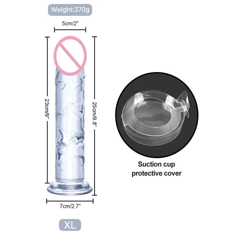 Διαφανές Big Dick 6 μεγεθών Realistic Jelly Dildo Μαλακοί κολπικοί αυνανιστές Γυναικείες γκέι πέους πρωκτικά παιχνίδια σεξουαλικής βεντούζας