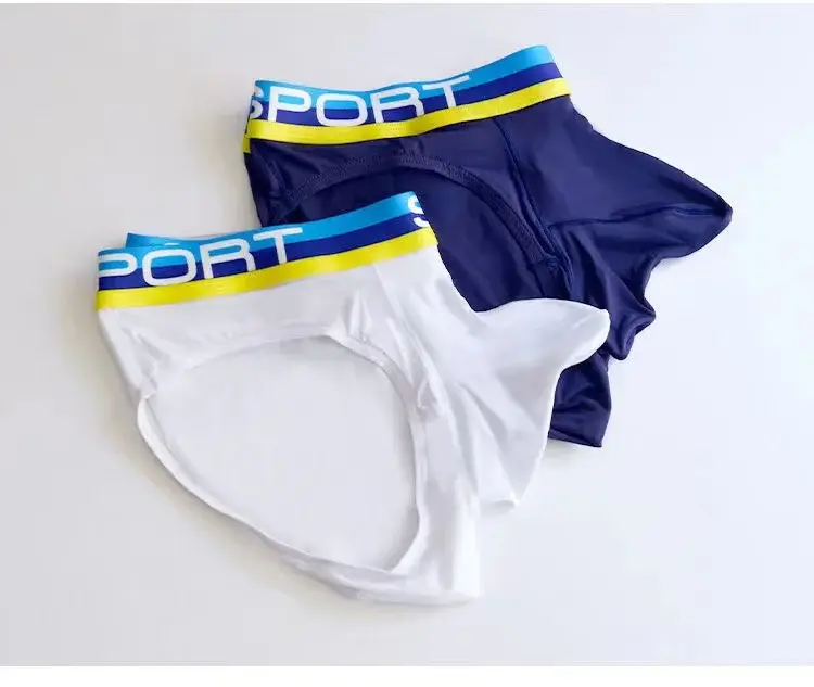Men's Elephant Nose U Convex Briefs Breathable Mesh Silk Summer Underwear with Pouch — image 1
