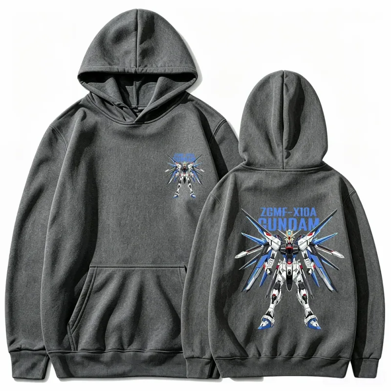 Gundam Hoodie Mecha Roboter Anime ZGMF Mobile Suit Streetwear Ästhetische Vintage Schwarz Übergroße Casual Sport Sweatshirts — image 10