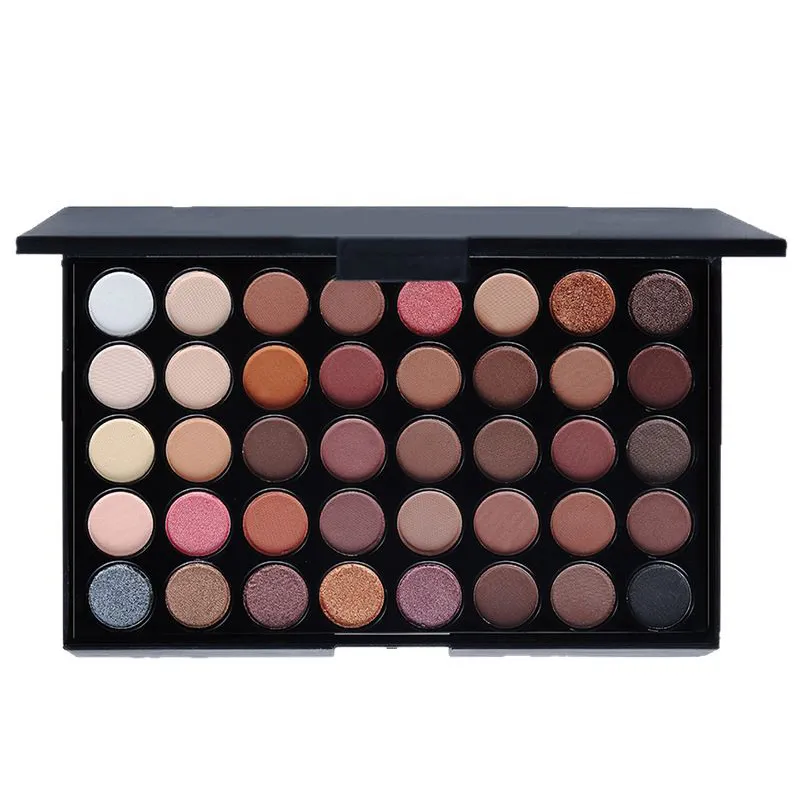 40 Χρώματα Glitter Eyeshadow Palette Ματ αδιάβροχη μακράς διαρκείας συμπιεσμένη πούδρα Earth Tone Women Eye Makeup Palette Cosmetics — image 5