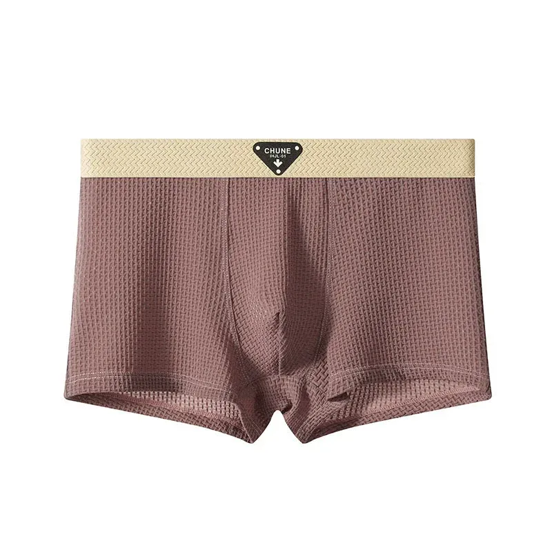 1/3PCS Men's Cool Ice Silk Boxers Shorts Summer Satin-like Solid Underpants Skin Friendly Breathable Mesh Crotch Male Underwear — image 27