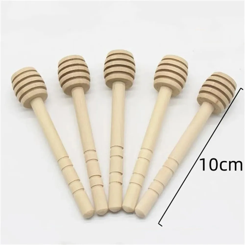 100 τμχ Wood Honey Dipper Stick Server for Honey Jar Dispense Drizzle Honey