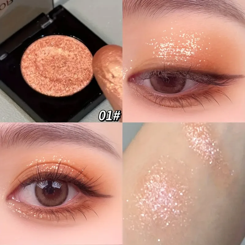 Herorange 16 Color Eyeshadow Palette Highlight Matte Shimmer Orange Brown Pink Champagne Waterproof Portable Festival Mak — image 7