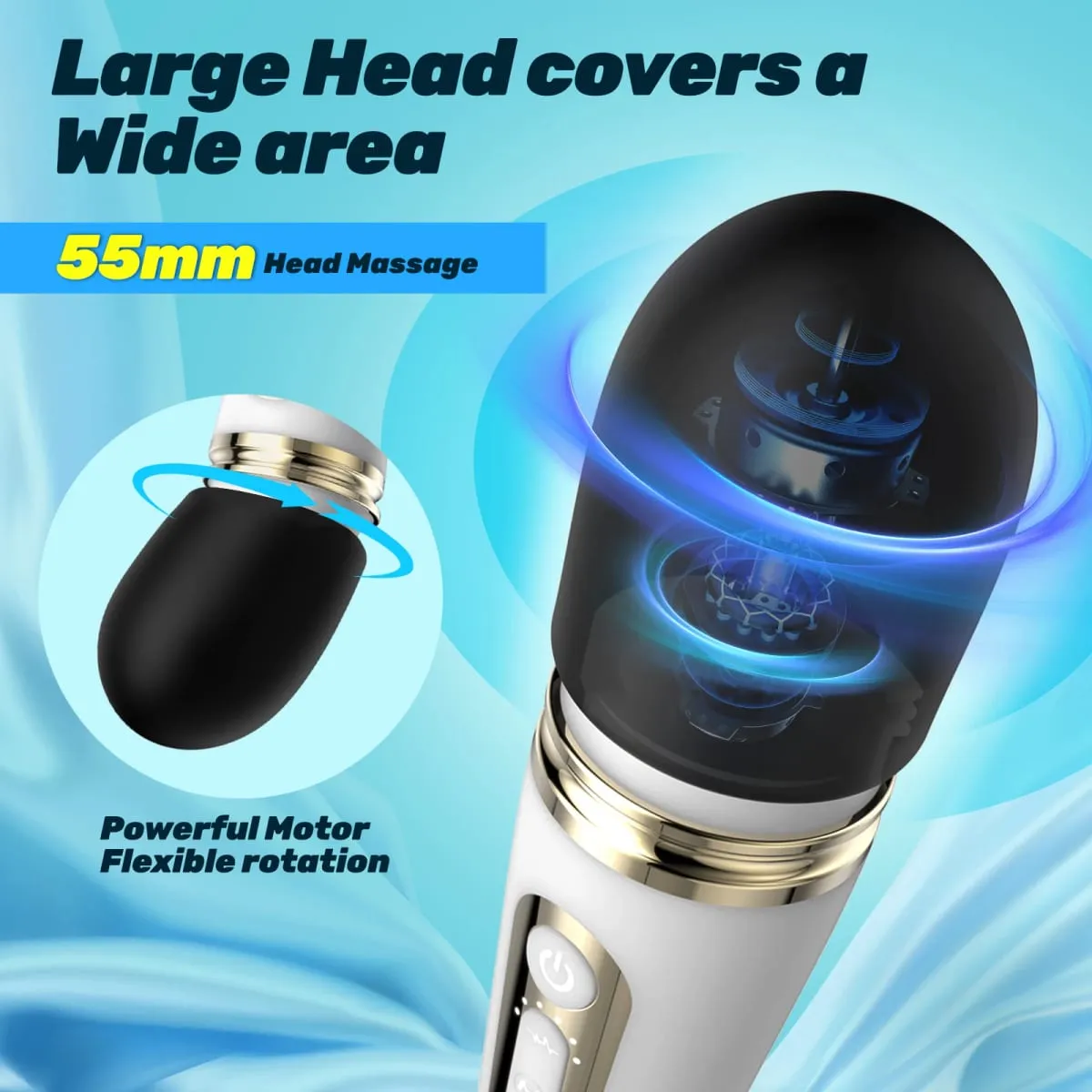 Powerful Magic Wand Vibrator 6 Speeds 10 Vibrating AV Stick Clitoris Stimulator Head Heating Body Massager Sex Toys for Woman