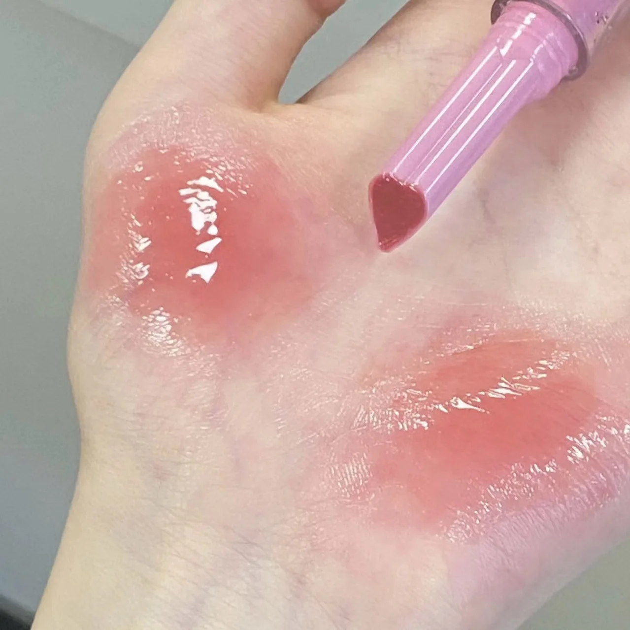 Gege Bear Garden Pink Rabbit Jelly Lip Gloss Solid Lip Glaze Καθρέφτης Γυαλί νερό Ανοιχτό σε σχήμα καρδιάς κραγιόν Κορεάτικη απόχρωση χειλιών — image 5