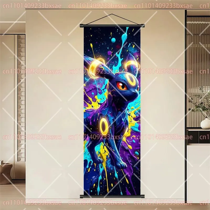 Pokémon Anime HD Scroll Painting Eevee Pikachu Suicune Charizard Mewtwo Διακόσμηση τοίχου με φόντο αφίσα Παιδικό δώρο — image 26