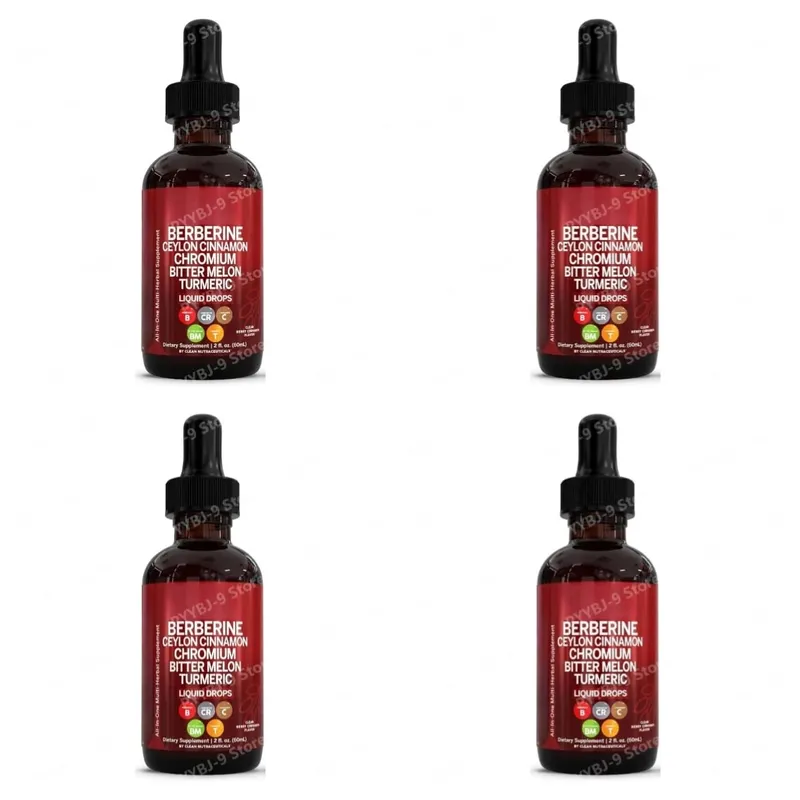 Berberine Chromium Turmeric Ginseng Liquid Drops 60ml Βιολογικό Συμπλήρωμα Βοτάνων Καθημερινή Υποστήριξη Ισορροπίας Ευεξίας για Ενήλικες — image 10