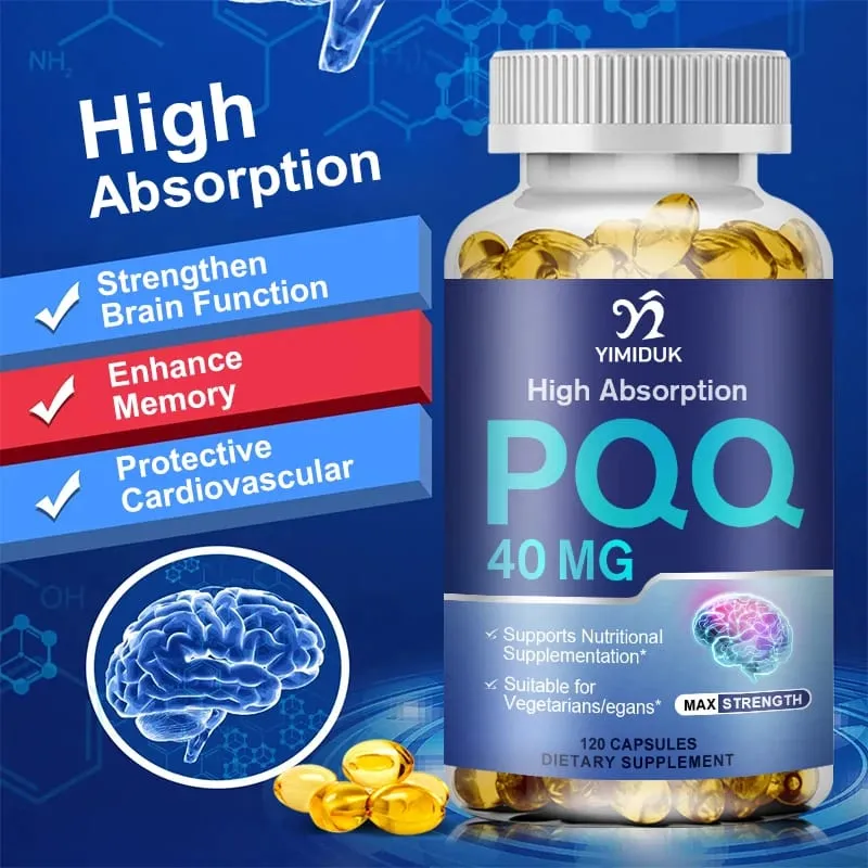 Buy 1 Get 1 Free! PQQ 40mg Supplement for Cognitive Function Booster Enhances Brain Energy Heart Brain & Anti-Aging Vegan — image 6