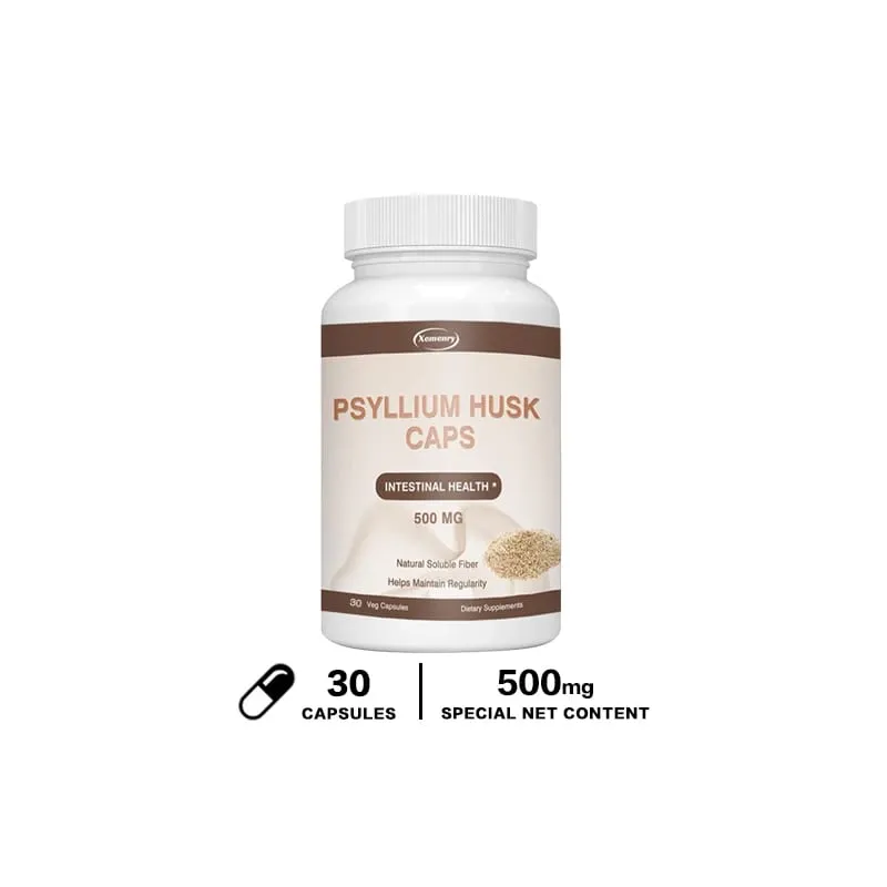 Κάψουλες Psyllium Husk | Συμπλήρωμα διαλυτών ινών Premium | Μαλακτικό κοπράνων σε σκόνη Psyllium και ανακούφιση για τη δυσκοιλιότητα ενηλίκων