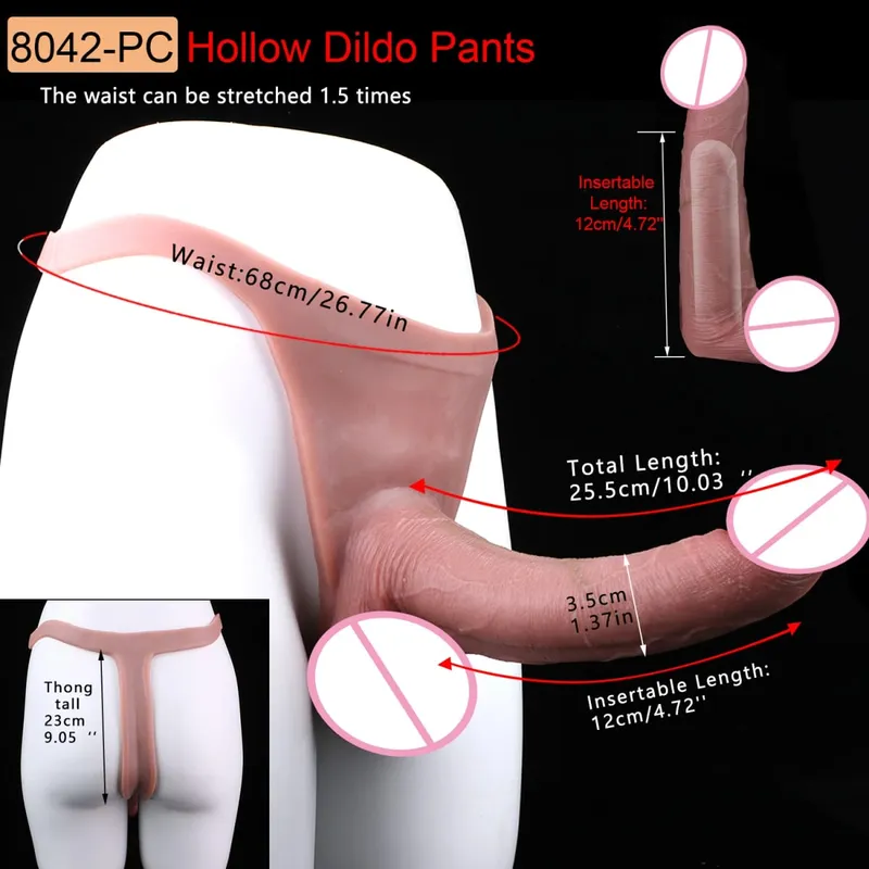 Big Knot Hollow Dildo Pants Adult Men Strap-On Penis Sleeve насадка на член Underwear For Couples Sex Pleasure Erotic Goods — image 9