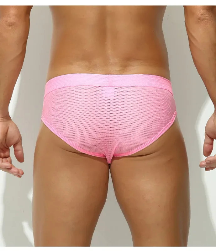 1PC Mesh Breathable Men's Underwear with Fly Pouch Front Open Bulge Separated Pouch Youth Korean Version Youth Briefs — image 17
