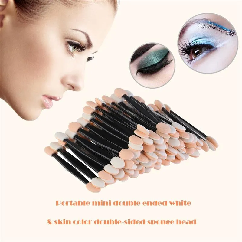 30/50/100PC Eye Shadow Brush Makeup Dual Sided Sponge Nylon Set Eye Shadow Brushes for Cosmetic Applicator Makeup Hot Μίας χρήσης — image 6