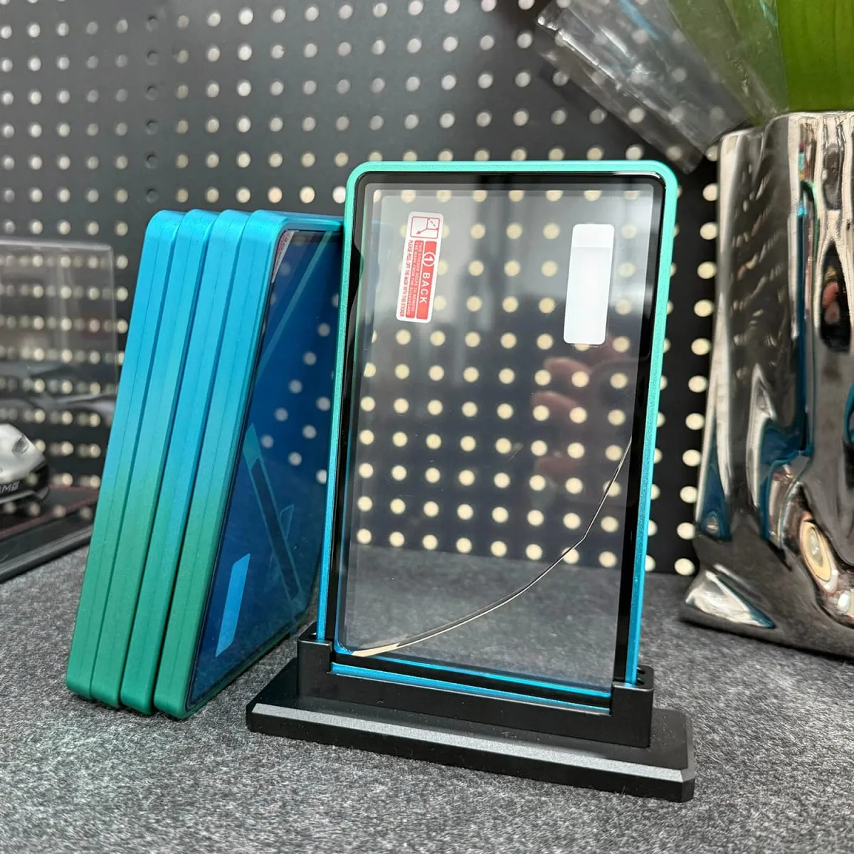 Multicolor Gradient Color Trading Card Protect Holder Metal Case for 35PT PSA CGC Graded Card
