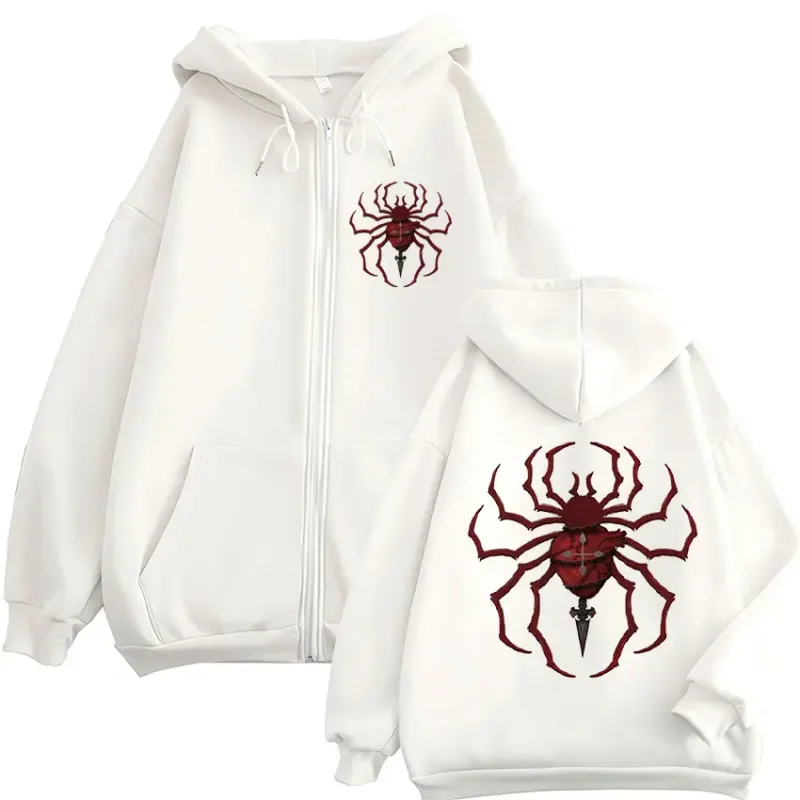 Anime Hunter X Hunter Phantom Troupe Spider Logo Zipper Hoodies Herren Zip Up Kapuzenpullover Langarm Pullover Jacken — image 3