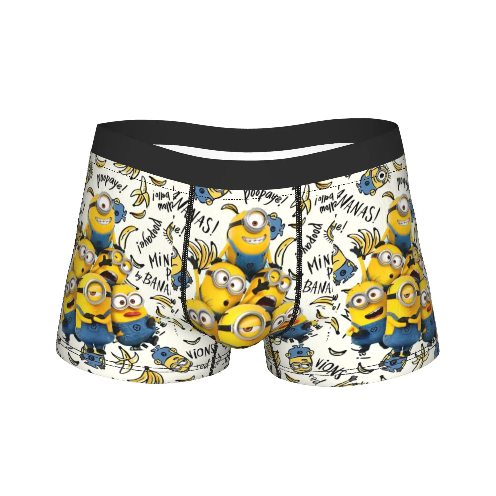 M-Minions Boxershorts 3D Pouch Underwear High Quality Customs Boxer Brief Comfortable Males Panties Plus Size — image 1