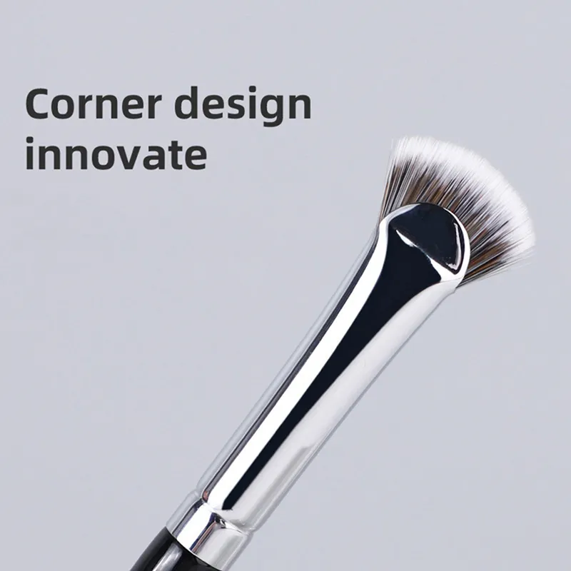 1PC Mascara Highlighter Powder Smudge Tool Πινέλο βλεφαρίδων σε σχήμα βεντάλιας Μαλακό χωρίς αποβολή Επαγγελματικά πινέλα μακιγιάζ βλεφαρίδων ομορφιάς