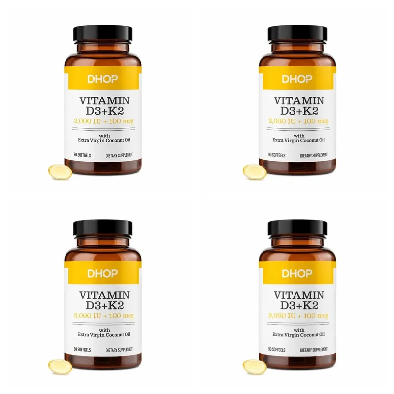 Βιταμίνη D3+K2 Κάψουλες 2000 IU + 100 Mcg - Υγεία οστών & Ανοσολογική Υποστήριξη Απορρόφηση ασβεστίου Daily Wellness Formula 90ct — image 10