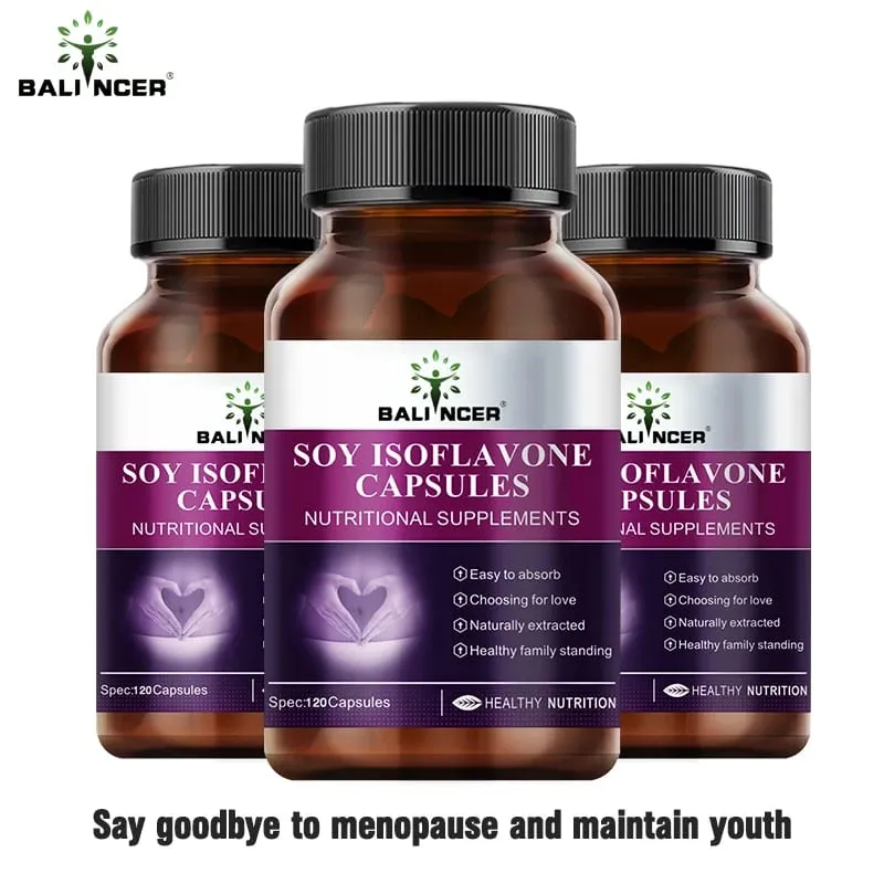 Soy Isoflavone Extract Capsules Physical Condition Maintenance Menopause Relief Mood Support Female Nutritional Supplement — image 5
