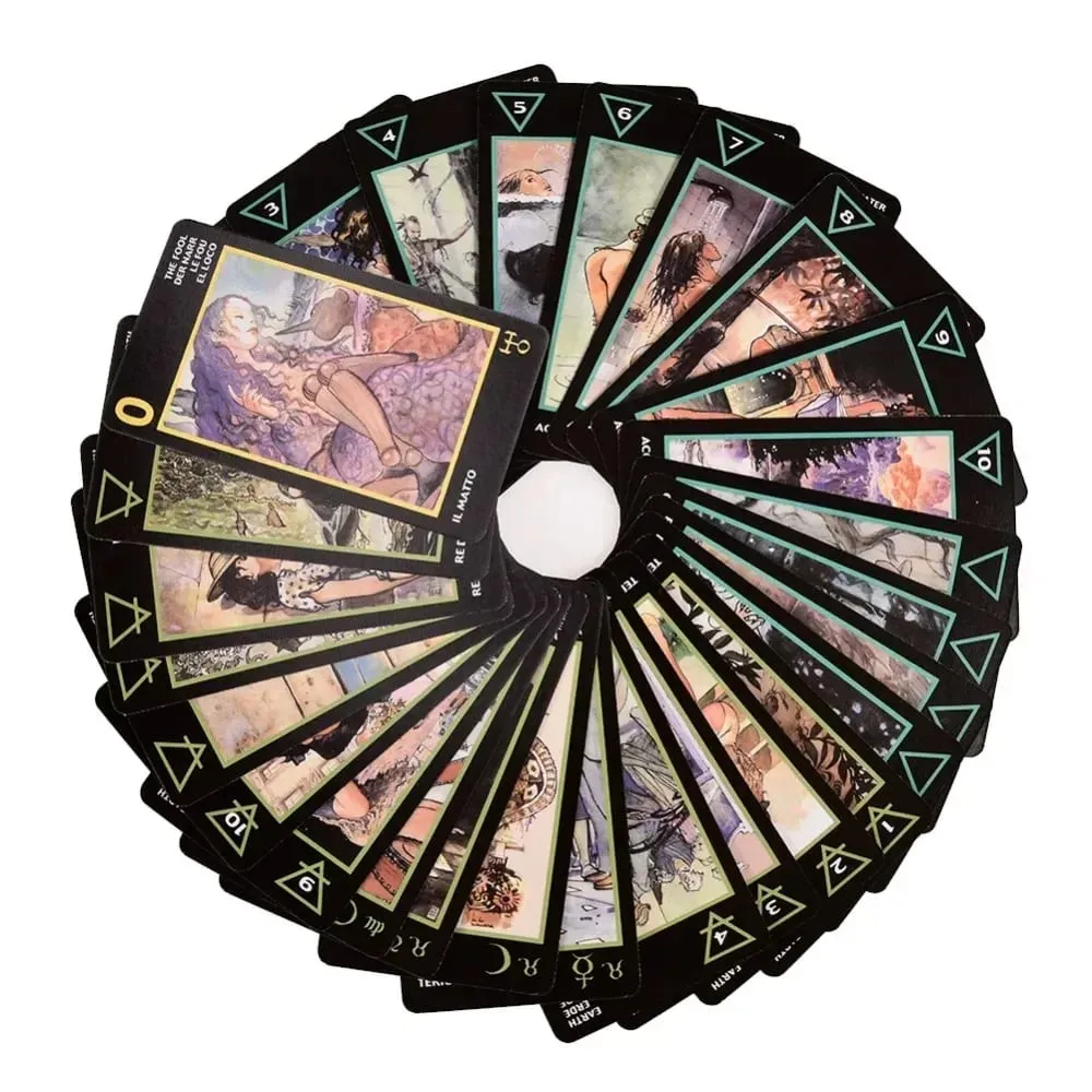 Manara Erotic Tarot Deck Art Illustrated Divination Oracle Cards for Tarot Readers Spiritual Reading and Personal Collection