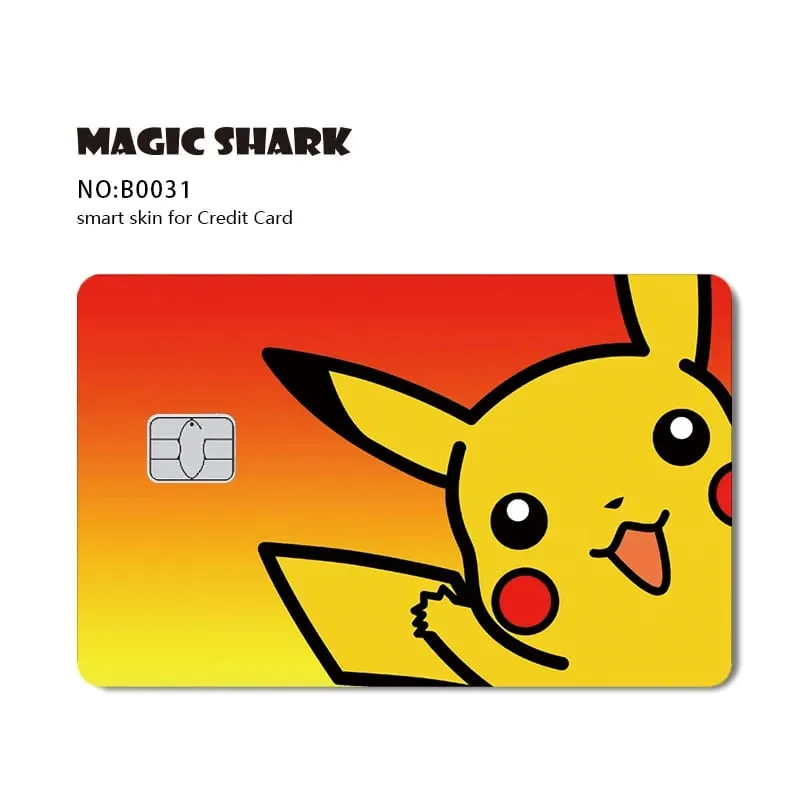 Maigc Shark Cute Pokemons Mewtwo Eevee Pikachu Gengar Sticker Film Cover for Debit Credit Card No Fade — image 21