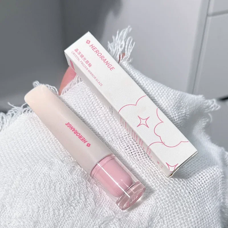 Geléia brilho labial espelho de longa duração água esmalte colorido hidratante batom cristal brilhante matiz labial coreano cuidados maquiagem