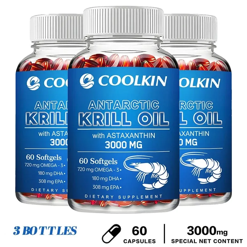 Antarctic Krill Oil 3000mg - Ωμέγα-3 EPA DHA Φυσική Ασταξανθίνη Μέγιστη Δύναμη για την υγεία της καρδιάς και των αρθρώσεων — image 11