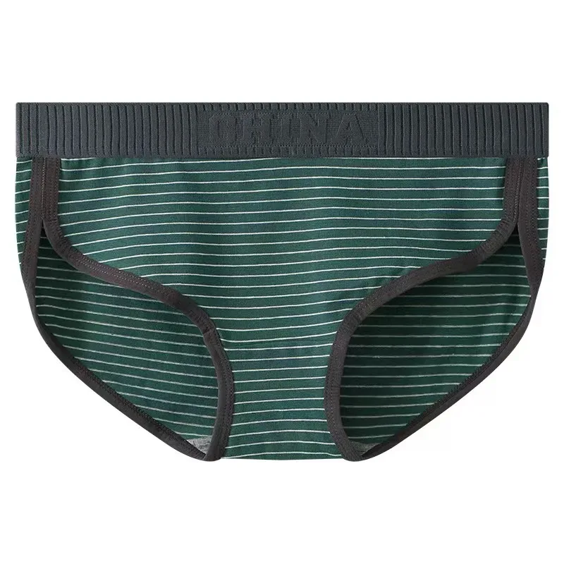 Men's Cotton Low Waist Elastic Sexy Loose Breathable Youth Pant Headband Underwear Summer Cotton Briefs — image 8
