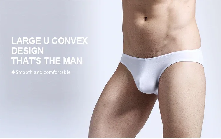 Men's underwear men's small triangle pants U convex Modal thin stretch sexy low waist tight narrow side underpants — image 13