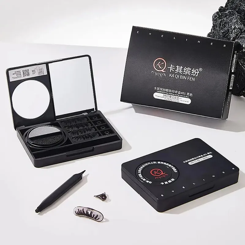 3 σε 1 Lower Eyelash Stamp Eyeliner & Beauty Mole Stamp Set 3s Fast Application Αδιάβροχα Εργαλεία Μακιγιάζ ματιών — image 2