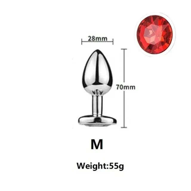 גודל קטן מתכת אנאלי חרוזים Butt Plug Mini Rainbow רוז זהב Butt Plug תכשיטי קריסטל מאמן אנאלי דילדו אוננות צעצוע מין — image 34