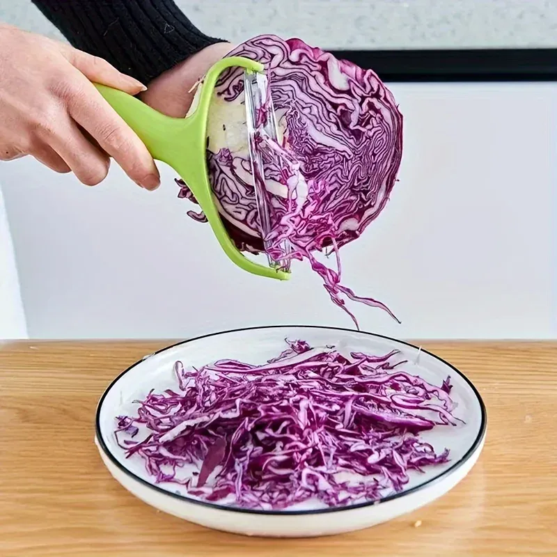 1pc multifuncional grande triturador e fatiador de repolho-cortador de vegetais seguro para alimentos adequado para alface com descascador de lâmina larga — image 6