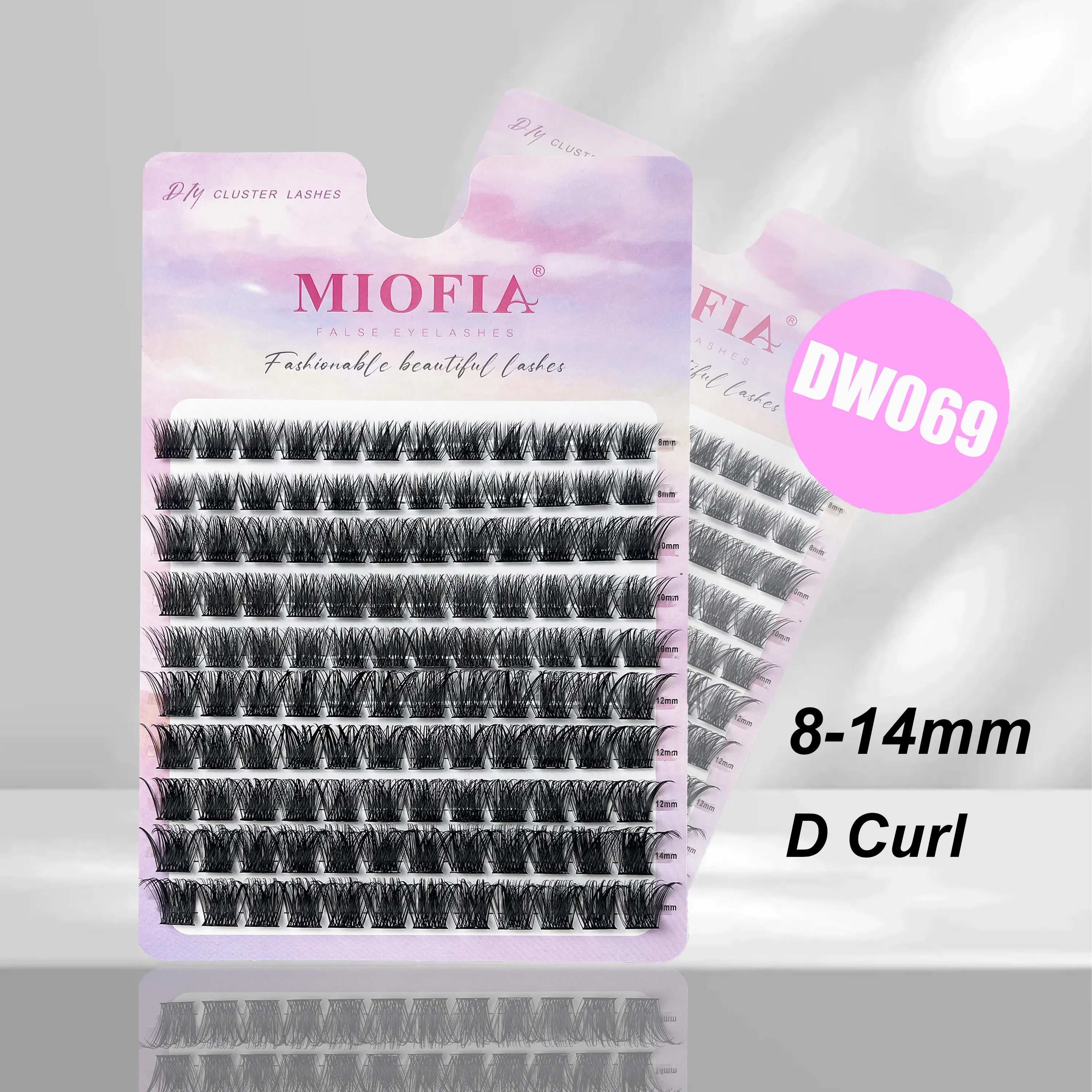 10 σειρές 3D Faux Mink Cluster Ψεύτικες βλεφαρίδες Cat Eye Lashes Φυσικές παχιές βλεφαρίδες DIY βλεφαρίδες μακιγιάζ Extensions βλεφαρίδων