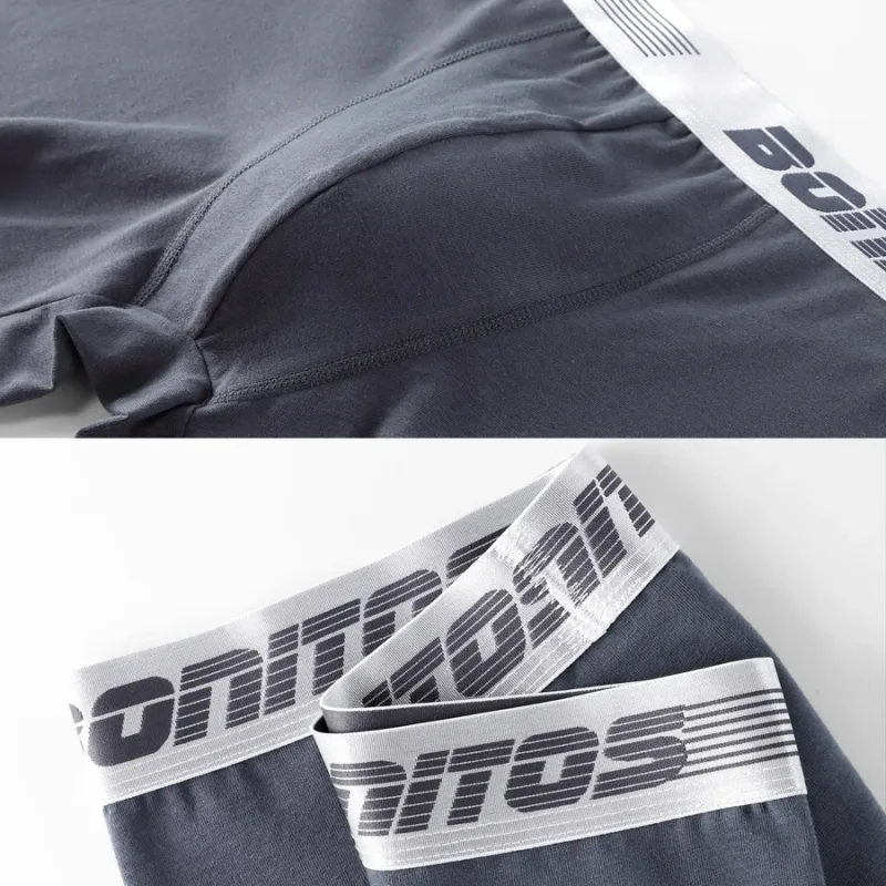 5pcs Men's Underpants Cotton Boxer Briefs Classic Men Panties BONITOS Letter Elastic Waistband Boxers Underwear For Man Shorts — image 7