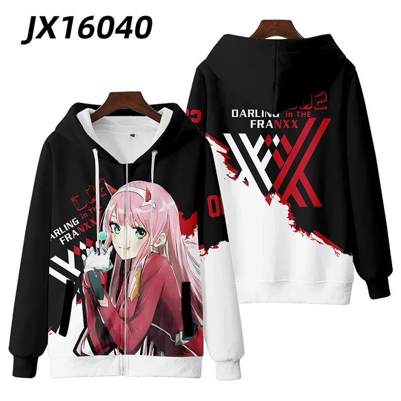 Hot Japan Anime Darling In The Franxx Cosplay Zipper Hoodies 3D Druck Männer Frauen Hip Hop Trainingsanzug Zipper Hoodie Männer der Kleidung — image 15